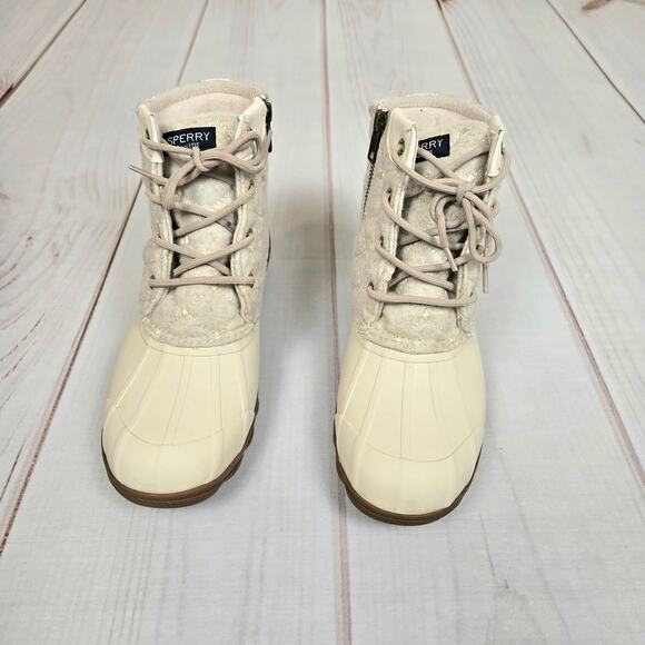 Sperry Syren Gulf Duck Rain Boot White 7 - Picture 2 of 14